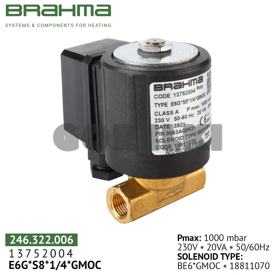 Клапан Brahma E6G*S8*1/4*GMOC 13752004