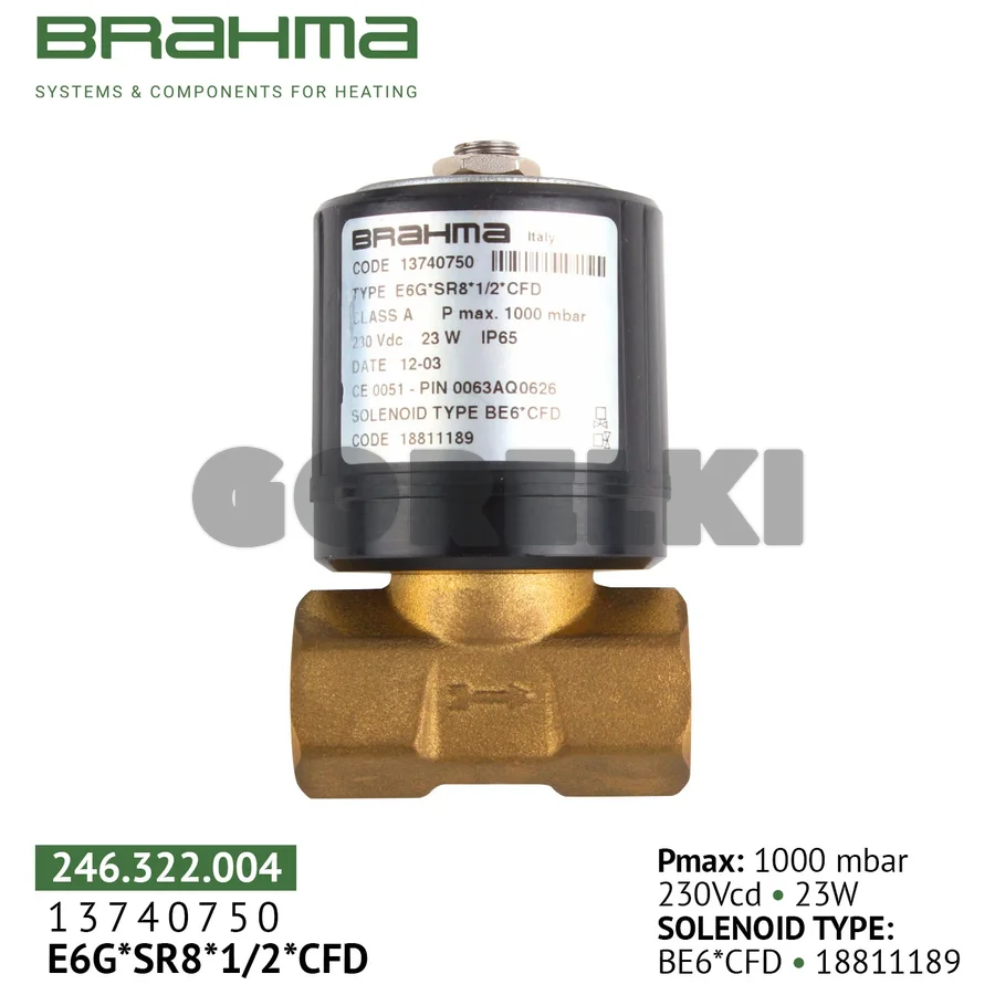 Клапан Brahma E6G*SR*1/2*CFD 13740750