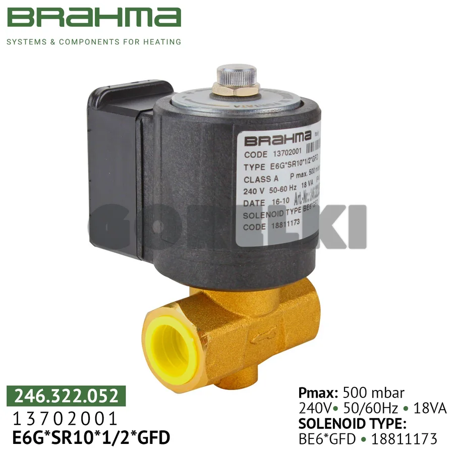 Клапан Brahma E6G*SR10*1/2*GFD 13702001