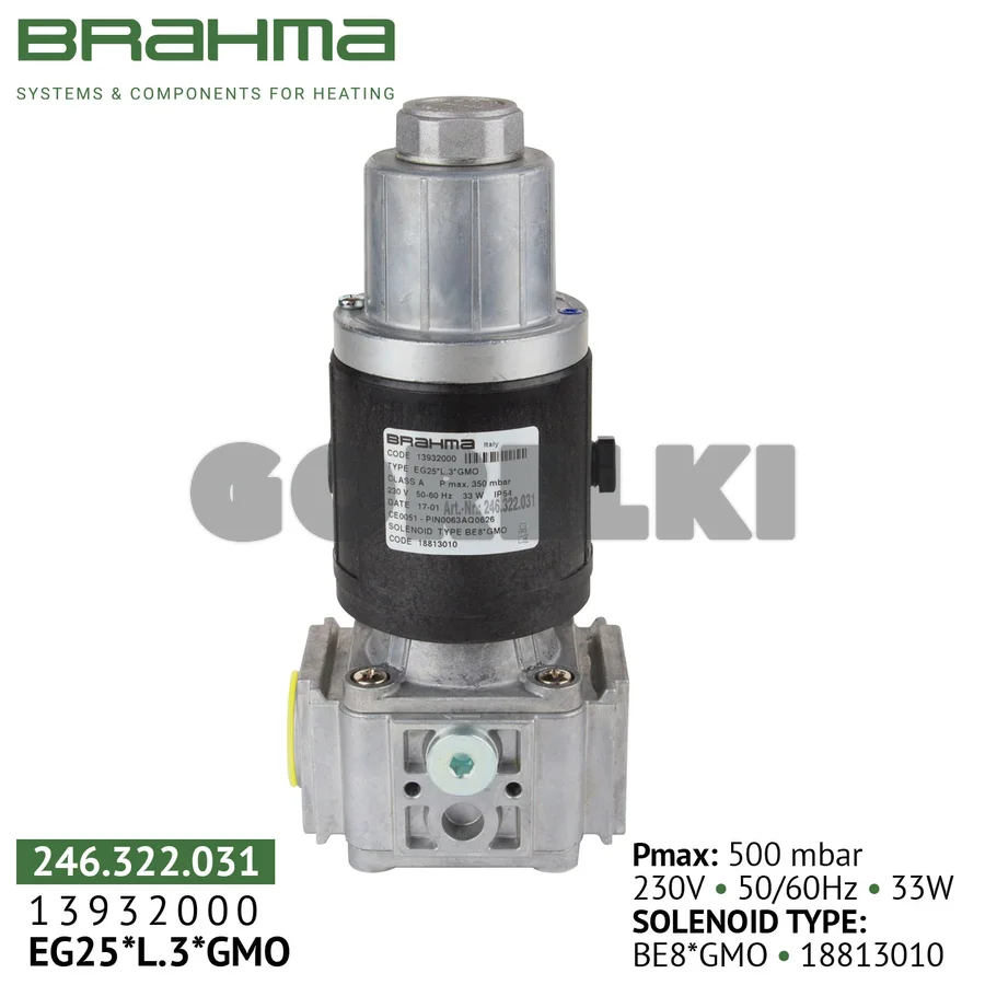 Клапан Brahma EG25*L.3*GMO 13932000