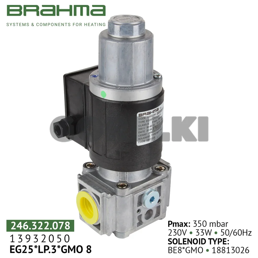 Клапан Brahma EG25*LP.3*GMO 8 13932050