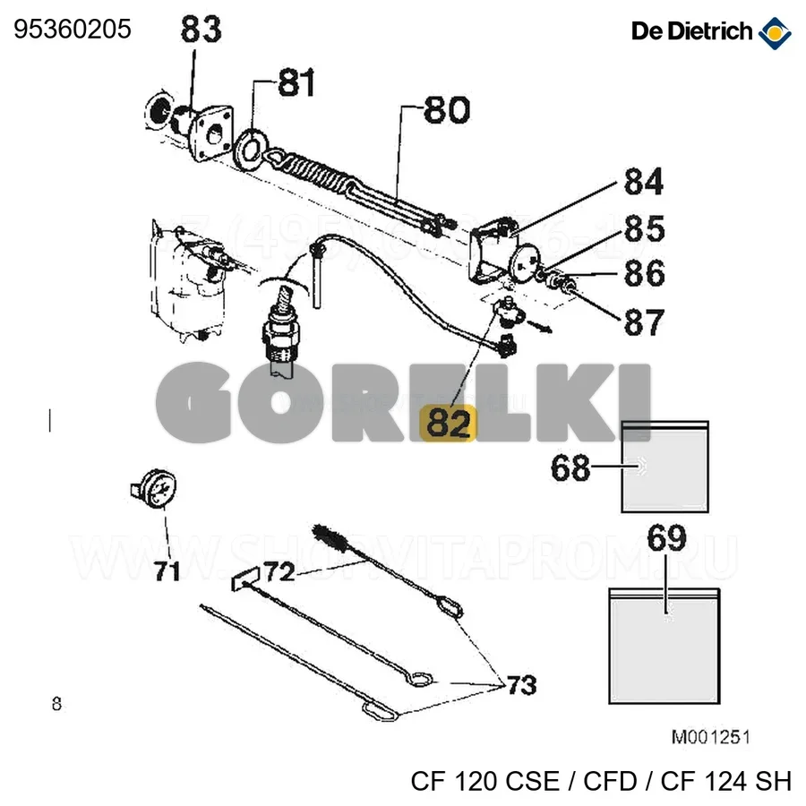 Клапан предохранительный hs 3065-5 De Dietrich 95360205 для газового котла