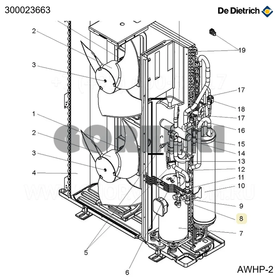 Клапан запорный 1/2" ВД жидкость De Dietrich 300023663 для газового котла