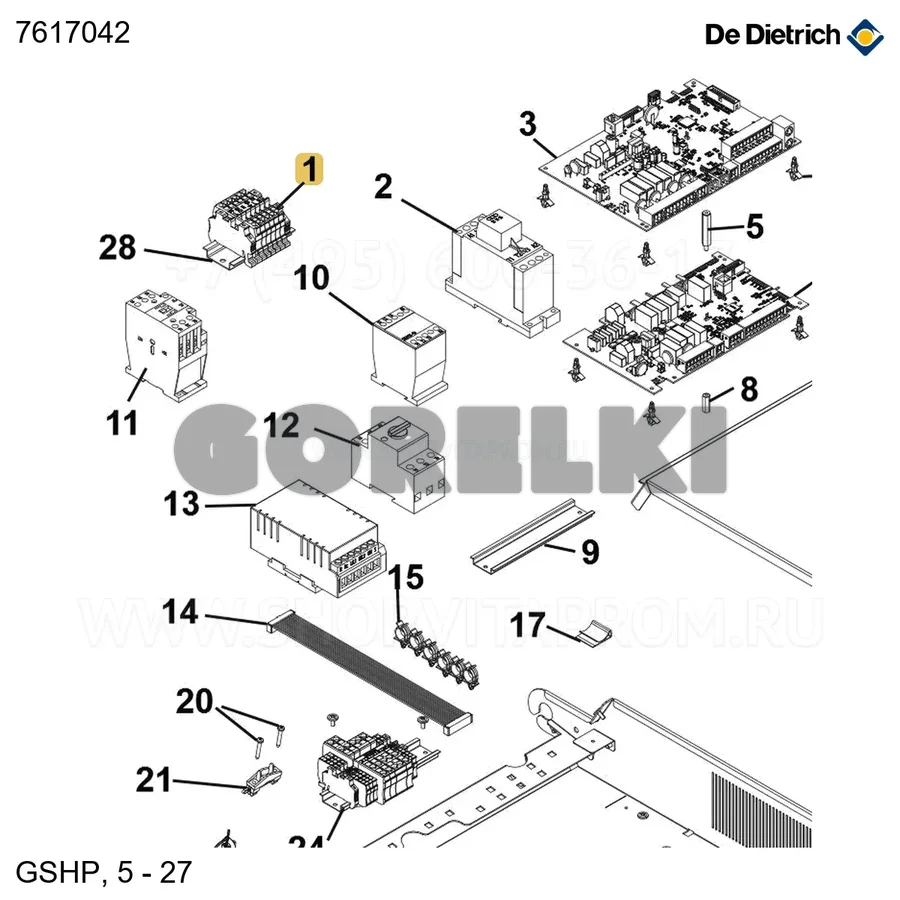 Клеммник VINV De Dietrich 7617042 для газового котла
