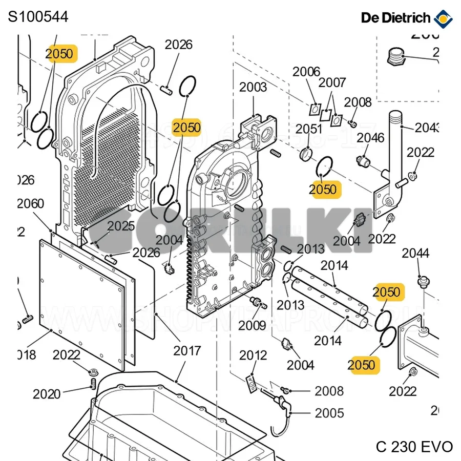 Кольцо уплотнительное 50,17x5,33 (10 шт/уп) De Dietrich S100544 для газового котла