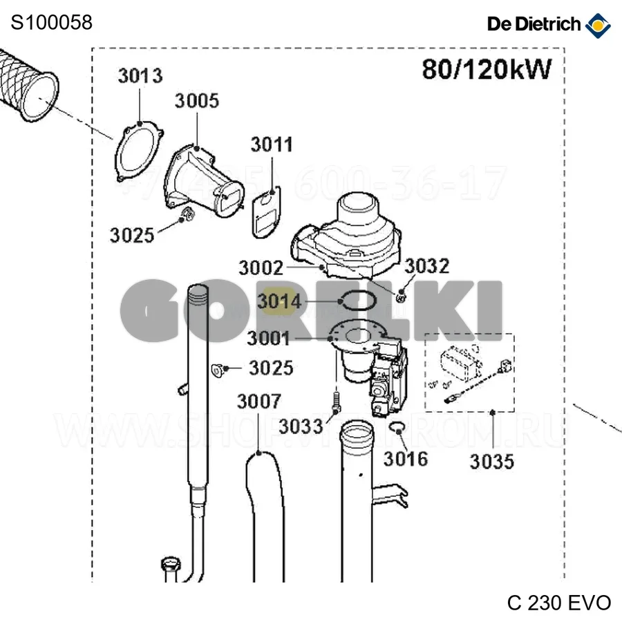 Кольцо уплотнительное 70x3 (5 шт/уп) De Dietrich S100058 для газового котла