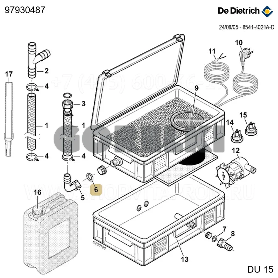 Кольцо уплотнительное dia.24 x 3 De Dietrich 97930487 для газового котла