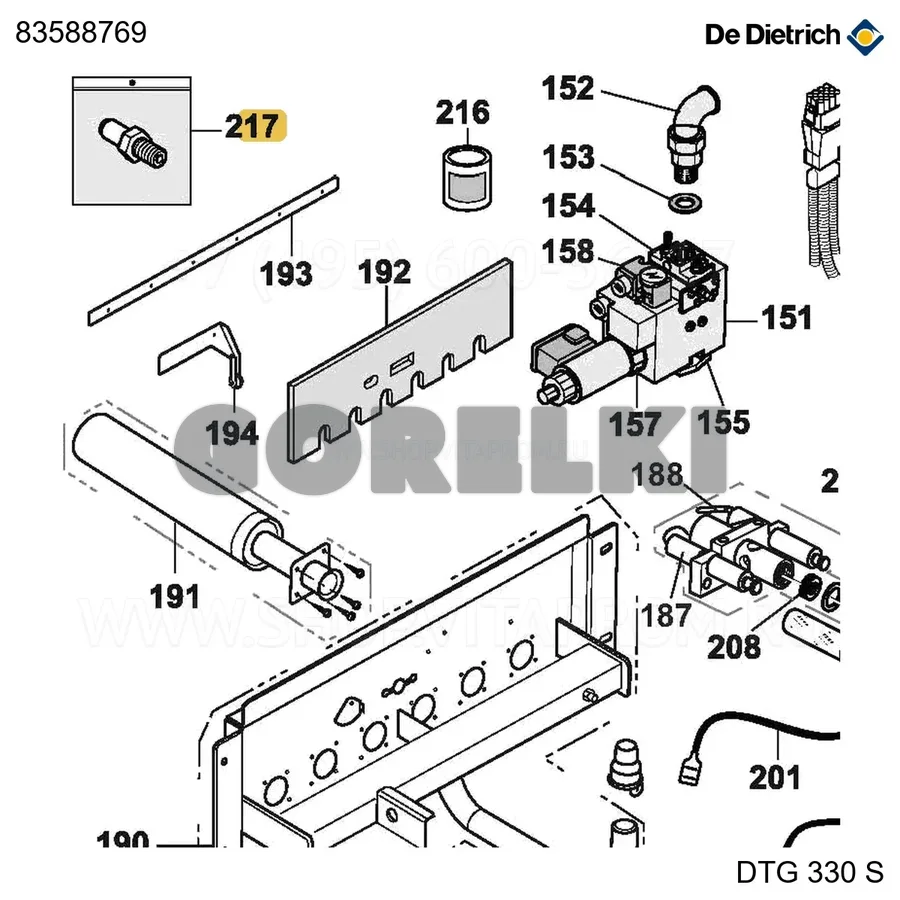 Комплект преобразования l 320s gd141 18 De Dietrich 83588769 для газового котла