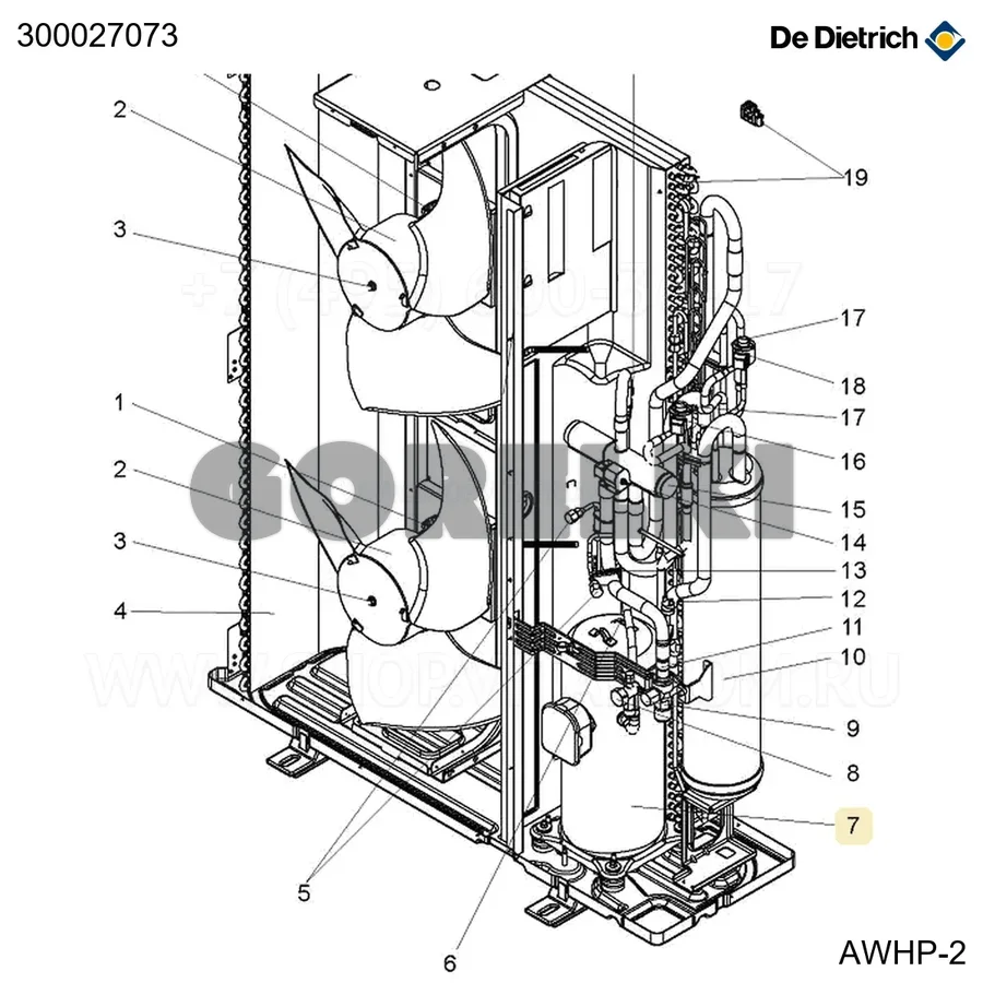 Компрессор amhp 22 tr De Dietrich 300027073 для газового котла