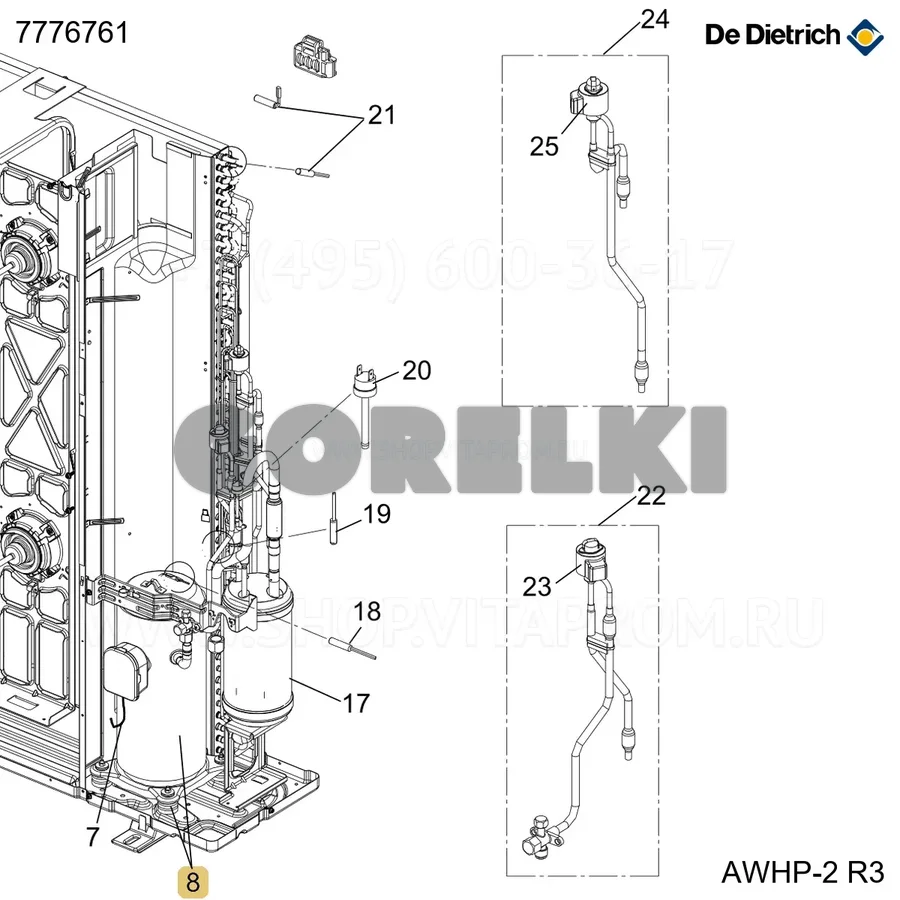 Компрессор anb42 De Dietrich 7776759 для газового котла