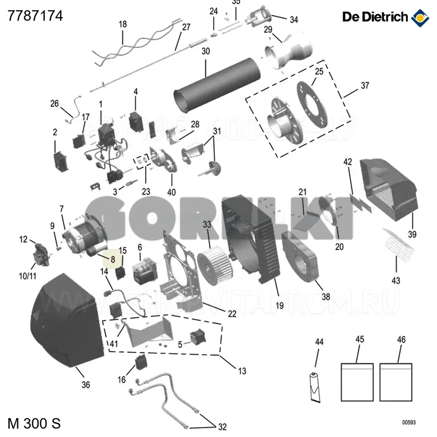 Конденсатор двигателя 20µf De Dietrich 7787174 для газового котла