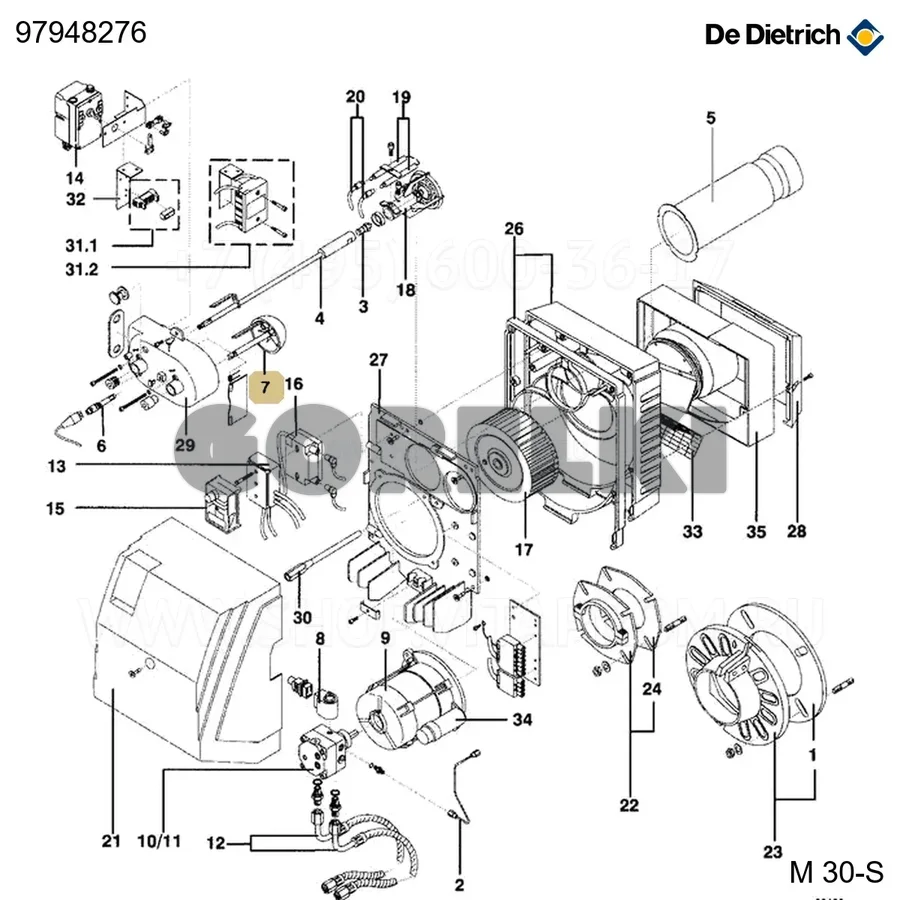 Конус De Dietrich 97948276 для газового котла