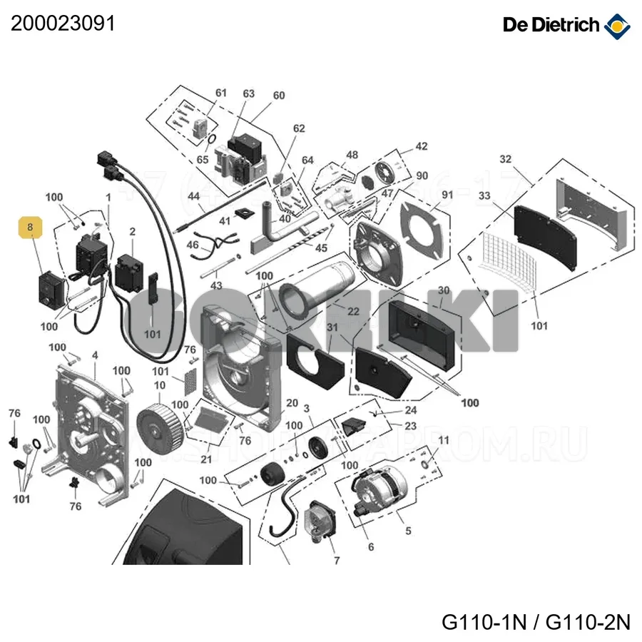 Коробка предохранительная dmg 972-n мод.03 De Dietrich 200023091 для газового котла