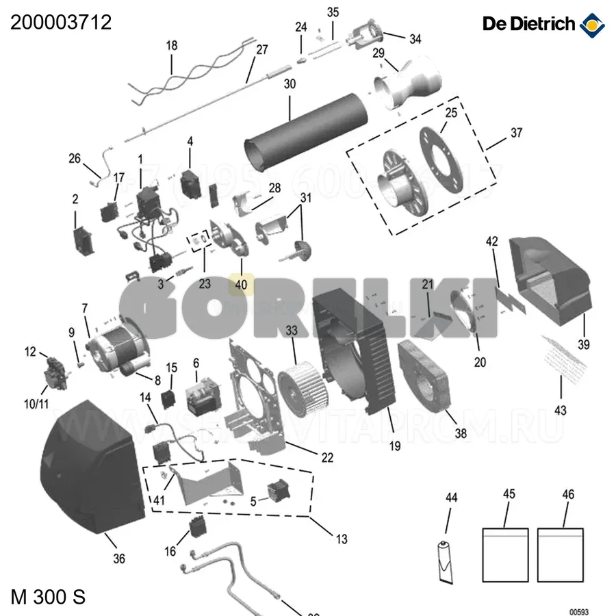 Корпус воздушного блока De Dietrich 200003712 для газового котла
