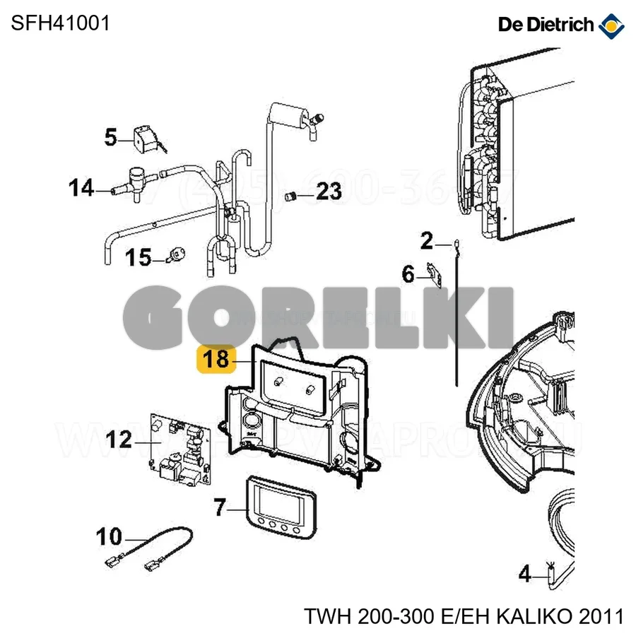Кронштейн модуля twh De Dietrich SFH41001 для газового котла