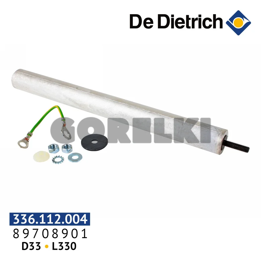 Магниевый анод De Dietrich D33 L330 в сборе 89708901 для газового котла