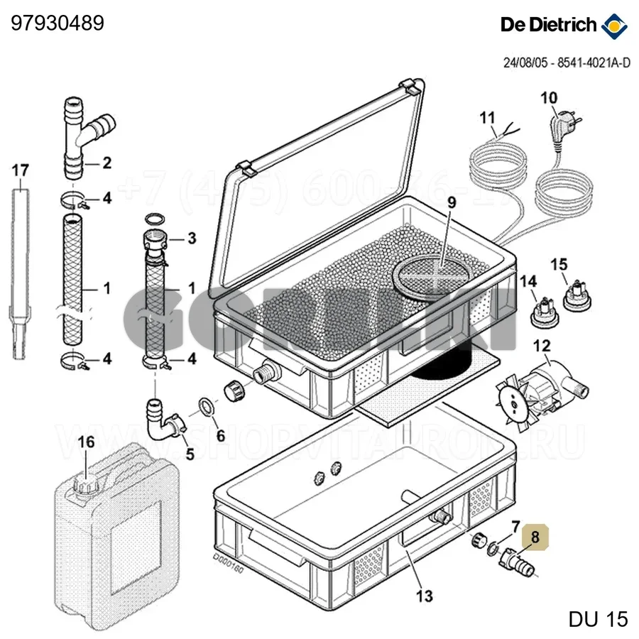 Наконечник соединительный 16/3/4 De Dietrich 97930489 для газового котла
