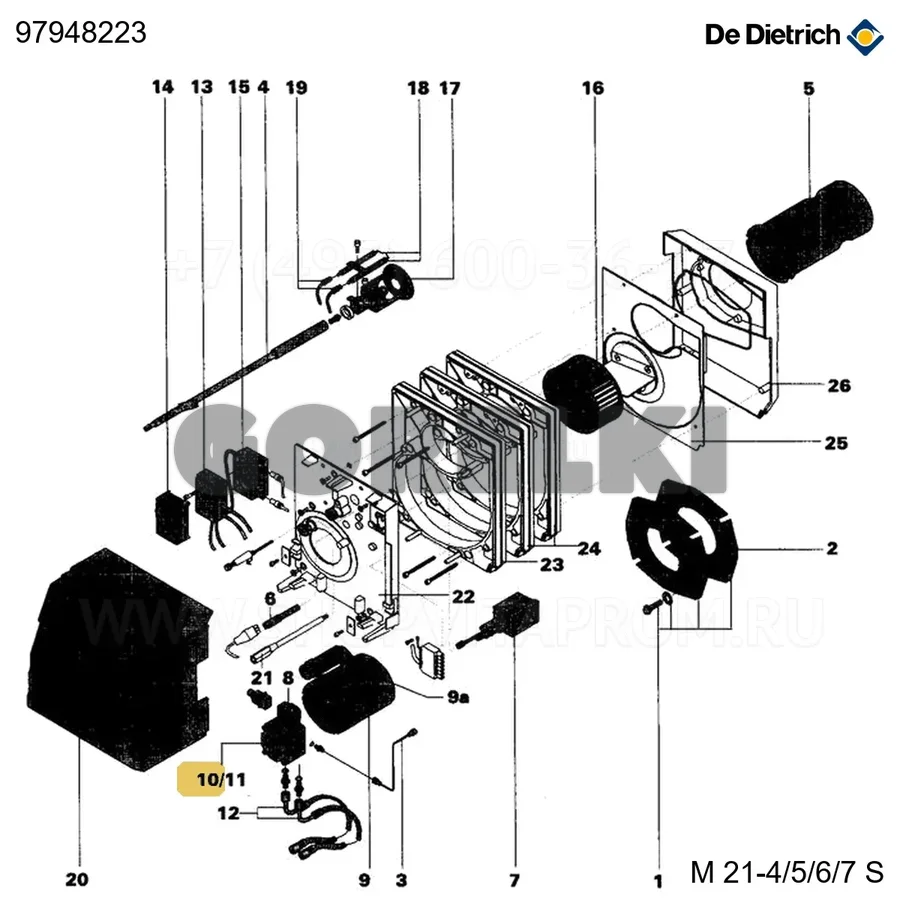 Насос топливный bfp21 r3 De Dietrich 97948223 для газового котла