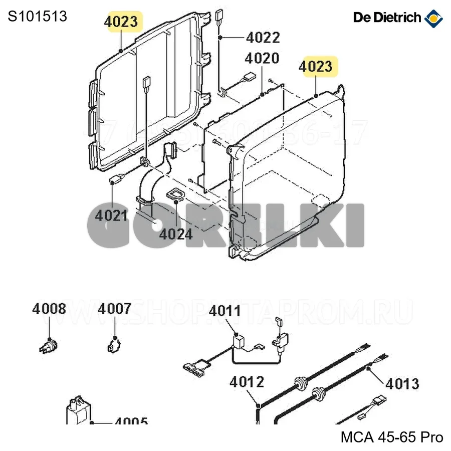 Опора платы scu De Dietrich S101513 для газового котла