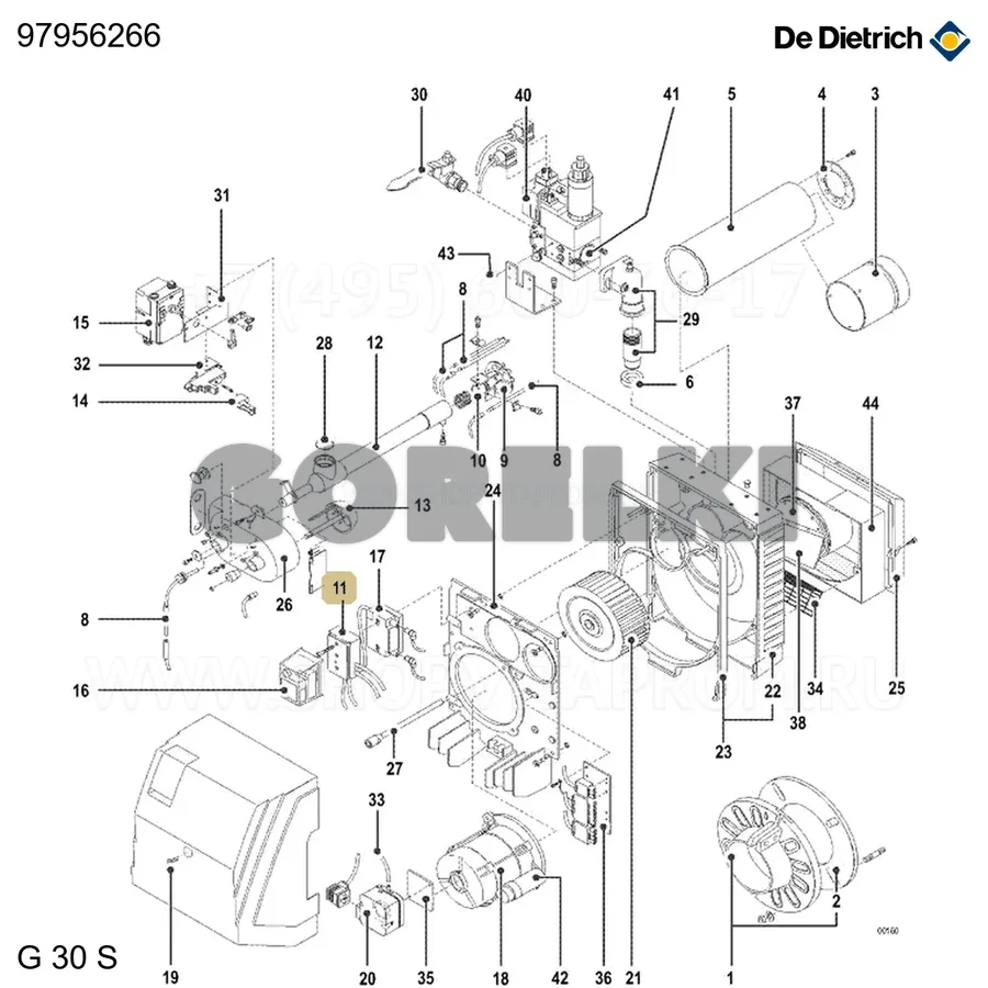 Основание oen-150 ge De Dietrich 97956266 для газового котла