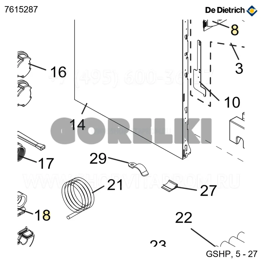 Панель управления Advance De Dietrich 7615287 для газового котла