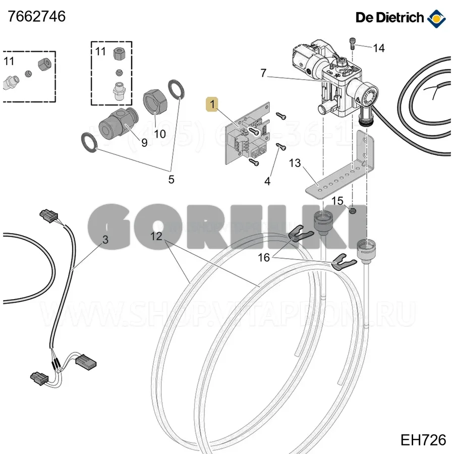 Плата cb-04 De Dietrich 7662746 для газового котла