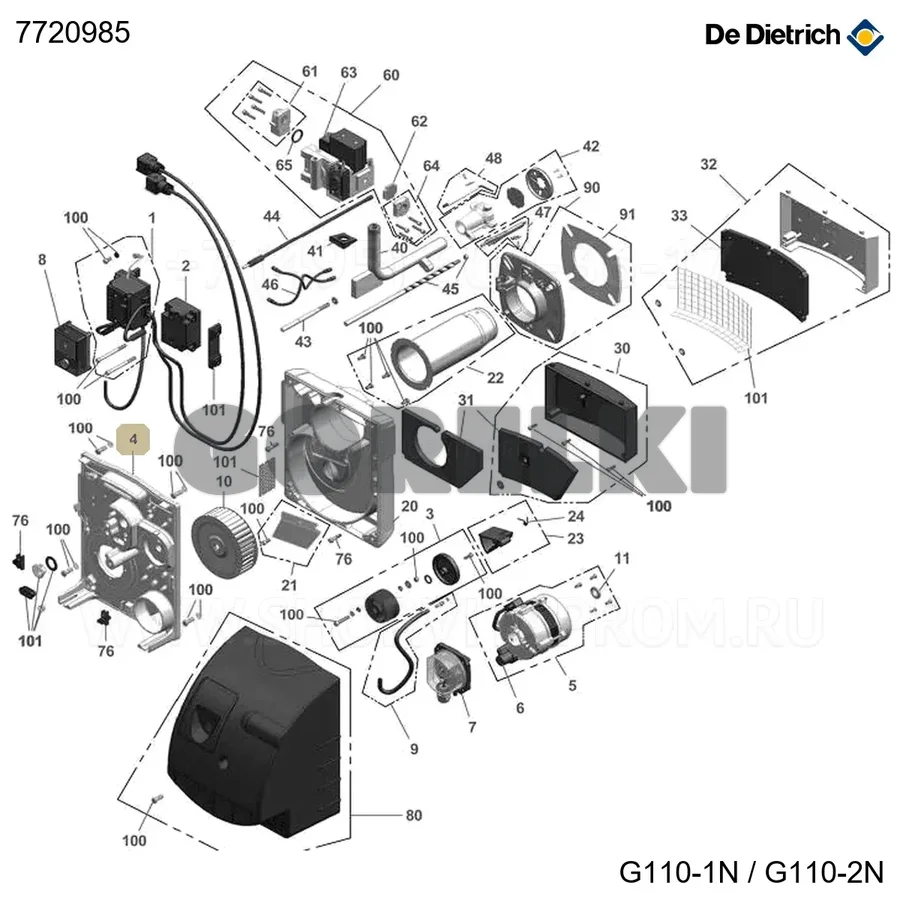 Плата для компонентов De Dietrich 7720985 для газового котла