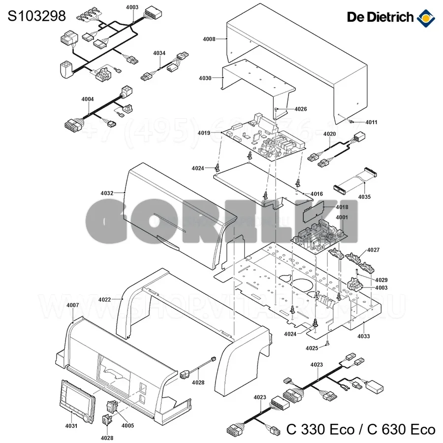 Плата storage unit parameter PSU-01 De Dietrich S103298 для газового котла