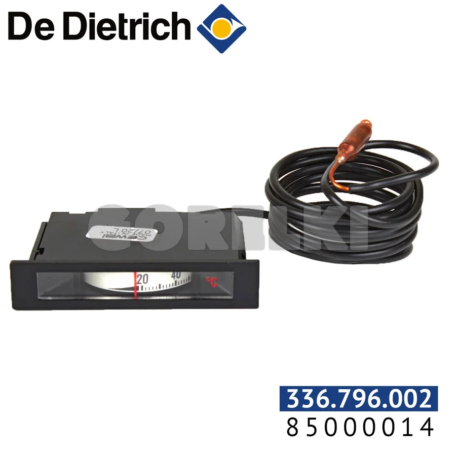 Плоский термометр De Dietrich 85000014 для газового котла