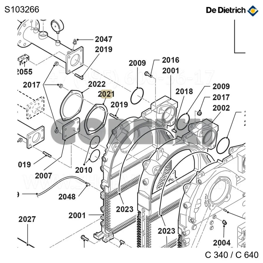Прокладка для горелки (2 шт/уп) De Dietrich S103266 для газового котла