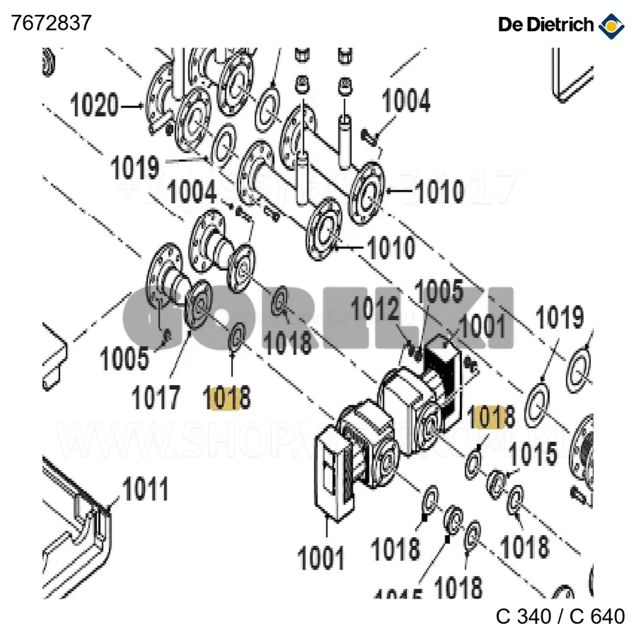 Прокладка PN16 DN50 De Dietrich 7672837 для газового котла