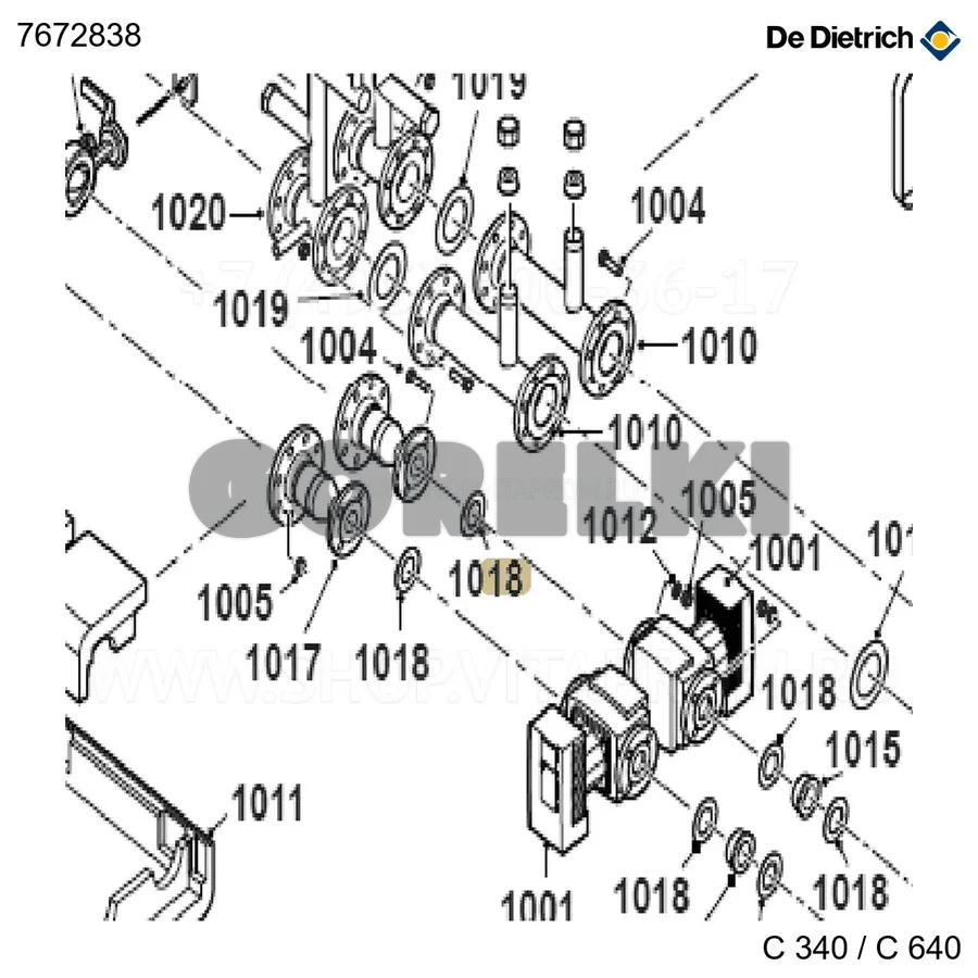 Прокладка PN16 DN65 De Dietrich 7672838 для газового котла