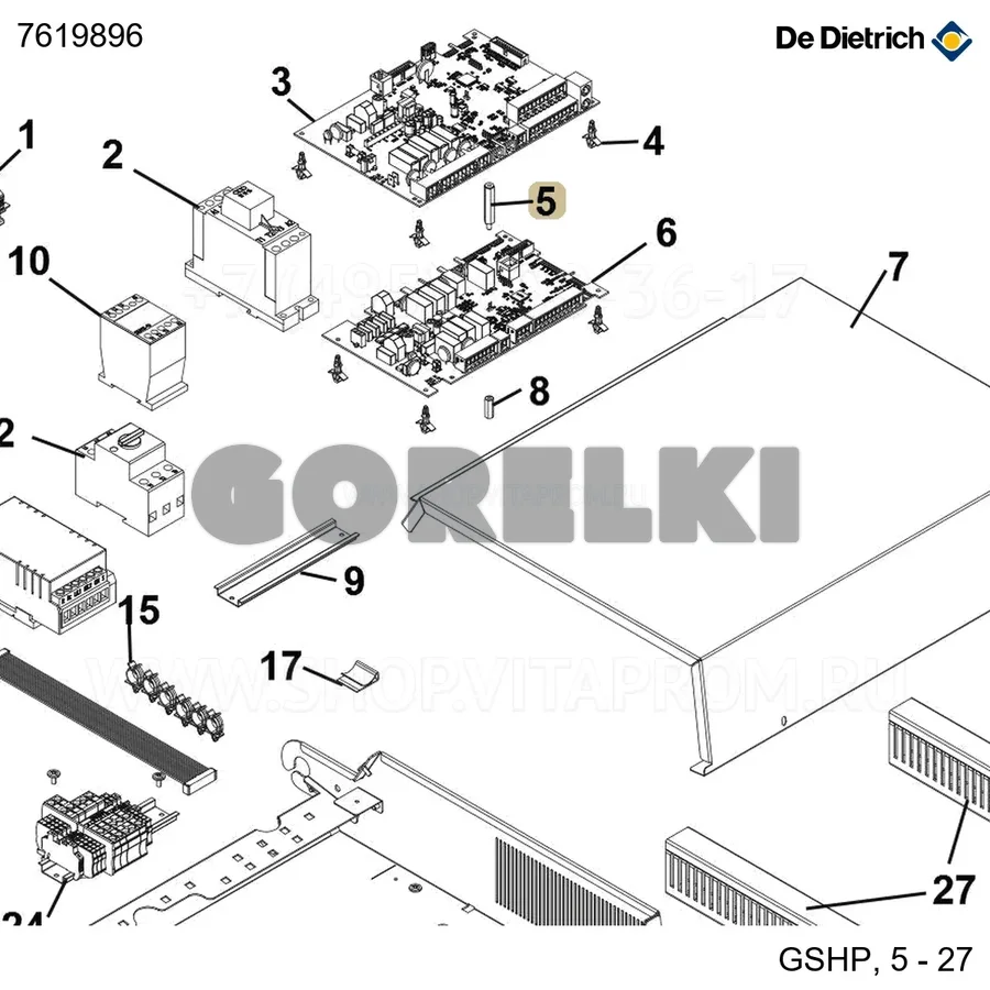 Проставка m4x40мм м-ж De Dietrich 7619896 для газового котла