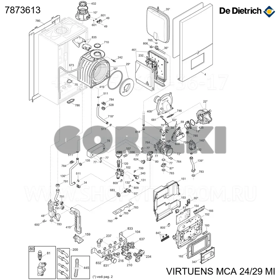 Проводка низковольтная De Dietrich 7873613 для газового котла