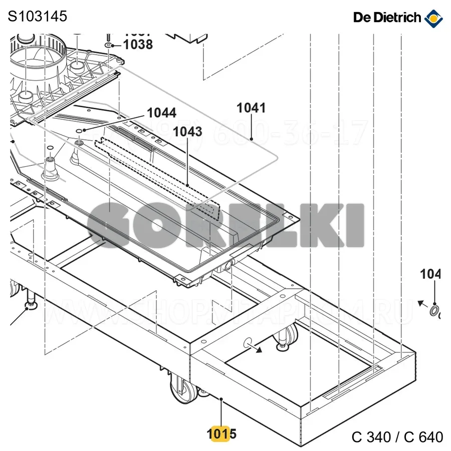 Рама 8-10 элементов De Dietrich S103145 для газового котла