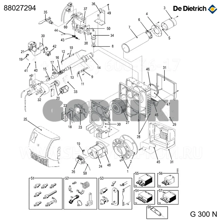 Регулятор rwf40 bru.g33/43 De Dietrich 88027294 для газового котла