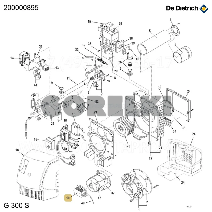 Реле давления DL24K De Dietrich 200000895 для газового котла