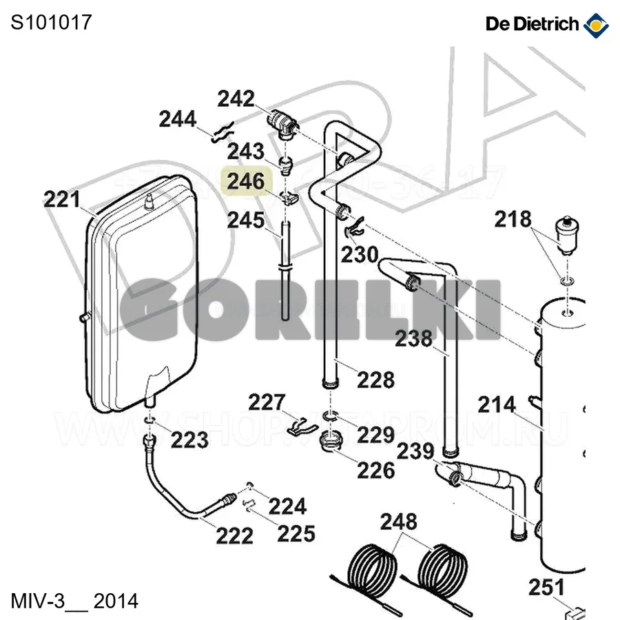 Сальник 135 0107 599 02 De Dietrich S101017 для газового котла