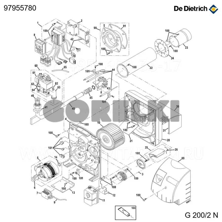 Satrocom для ПК De Dietrich 97955780 для газового котла