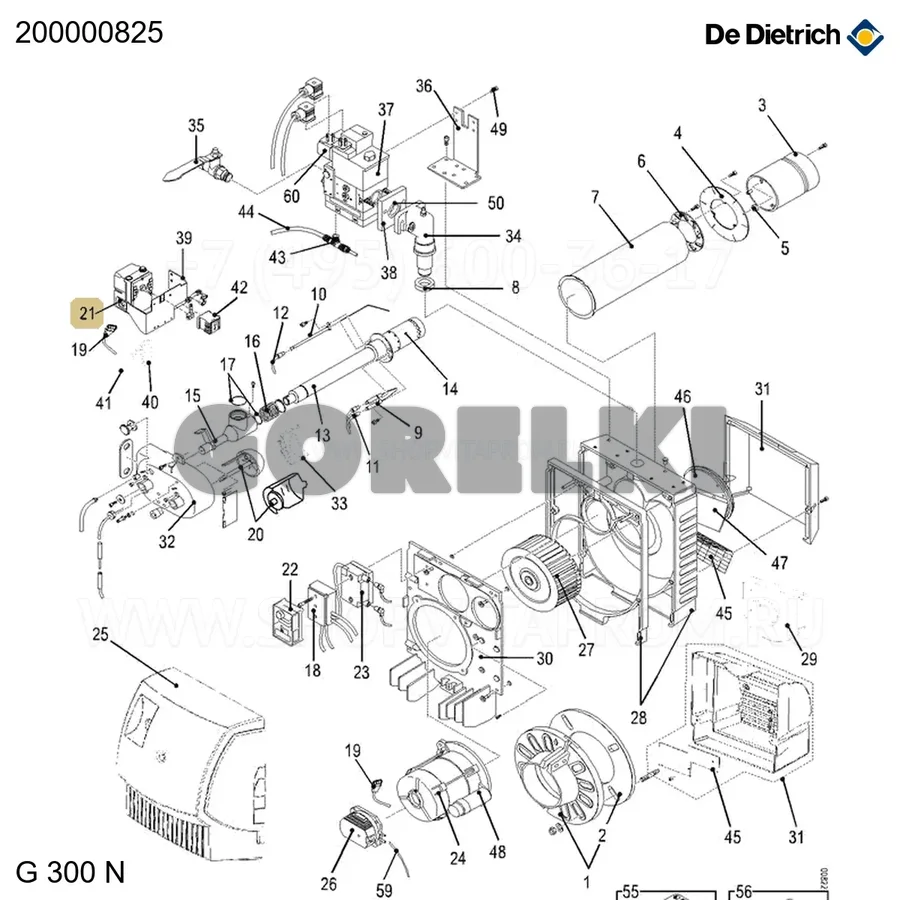 Серводвигатель STA30B1 37/6 De Dietrich 200000825 для газового котла