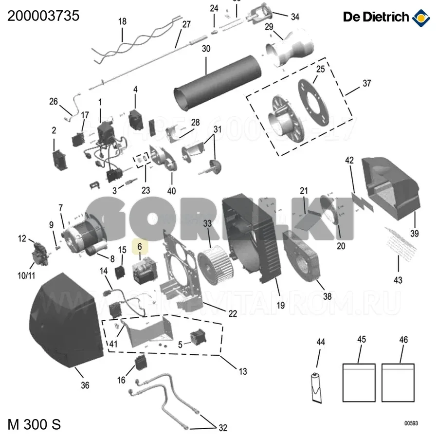 Сервопривод sta4,3b3 42/6 4n18l De Dietrich 200003735 для газового котла