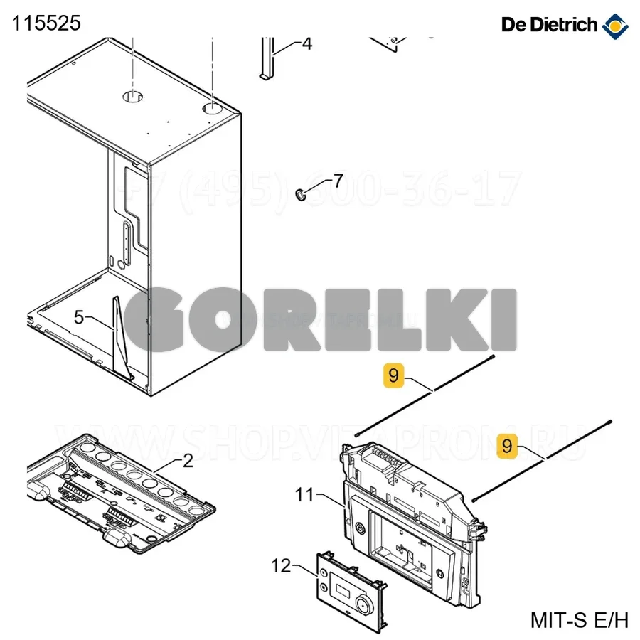 Шнур для щита управления De Dietrich 115525 для газового котла