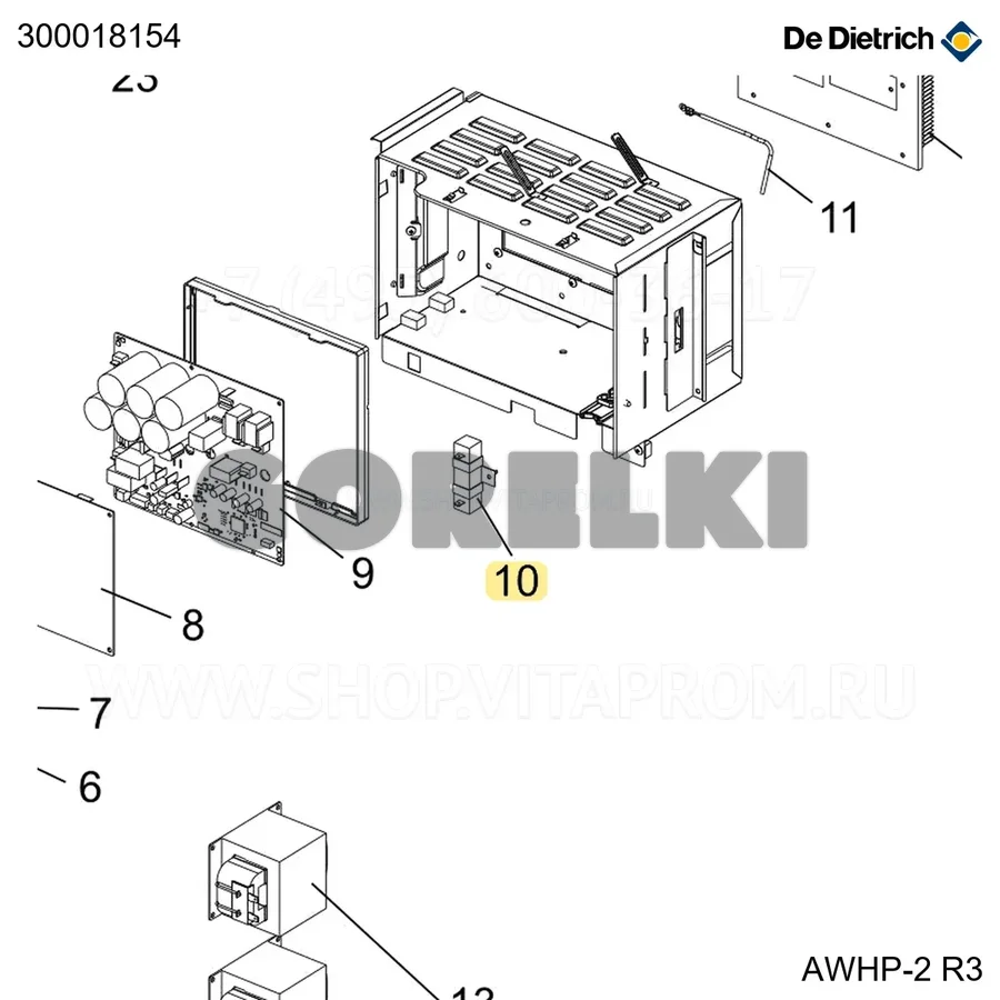 Сопротивление awhp11 a 27tr De Dietrich 300018154 для газового котла