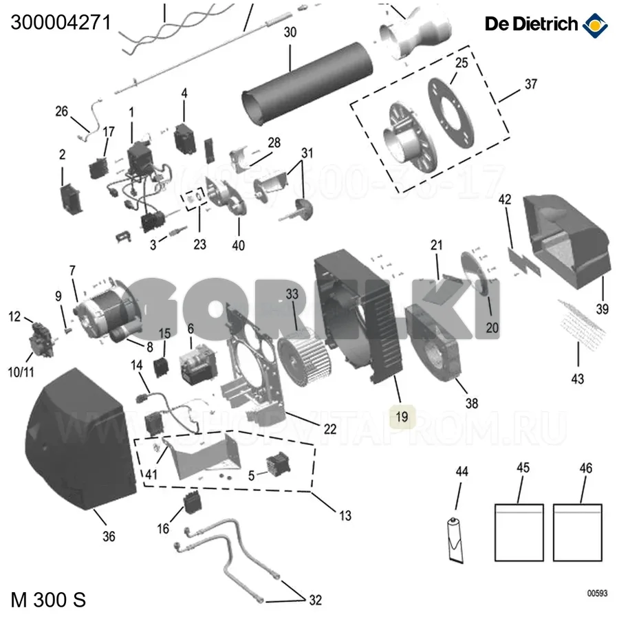 Спираль P2+ окрашенная De Dietrich 300004271 для газового котла