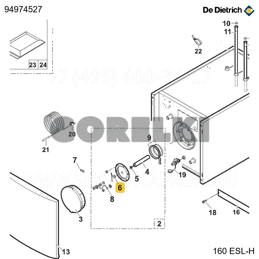 Стойка нейлоновая De Dietrich 94974527 для газового котла