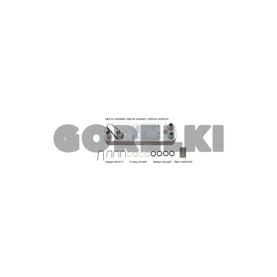 Теплообменник Danfoss brasé EVOFLAT тип 2 с acce 145H3666 для газового котла
