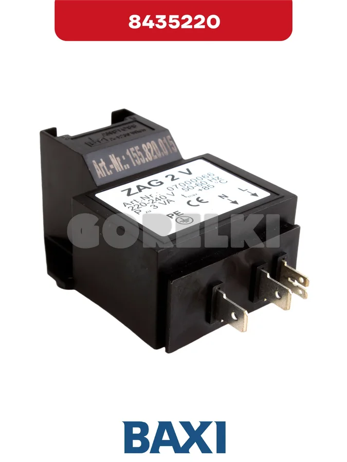 Трансформатор Baxi для котлов LUNA DUOTEC, LUNA HT, POWER HT 8435220