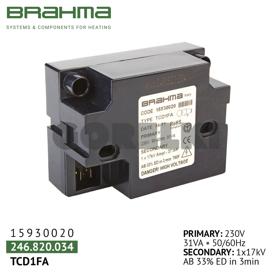 Трансформатор Brahma TCD1FA 15930020