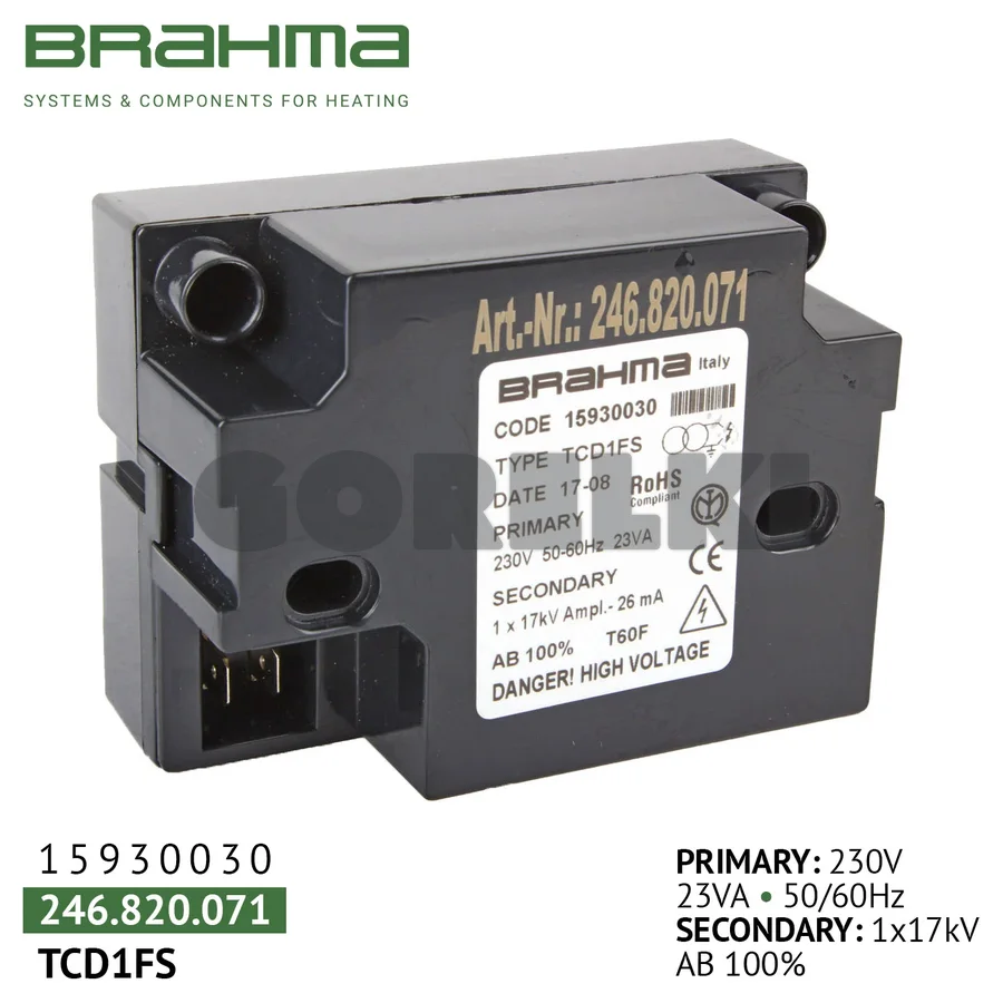 Трансформатор Brahma TCD1FS 15930030
