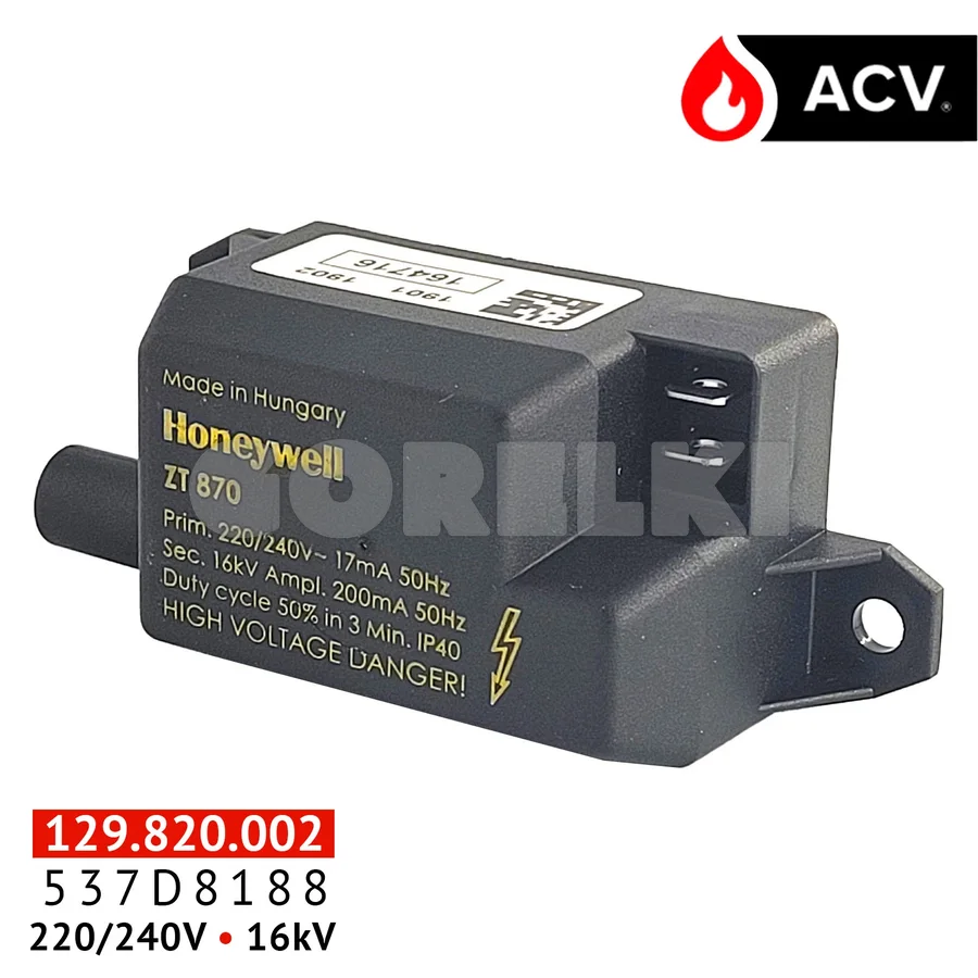 Трансформатор розжига ACV ZT870 537D8188 для газового котла